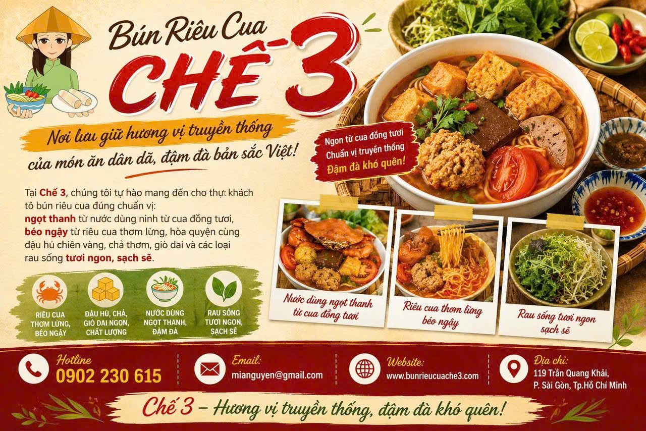 bún riêu cua ngon tại TP.HCM