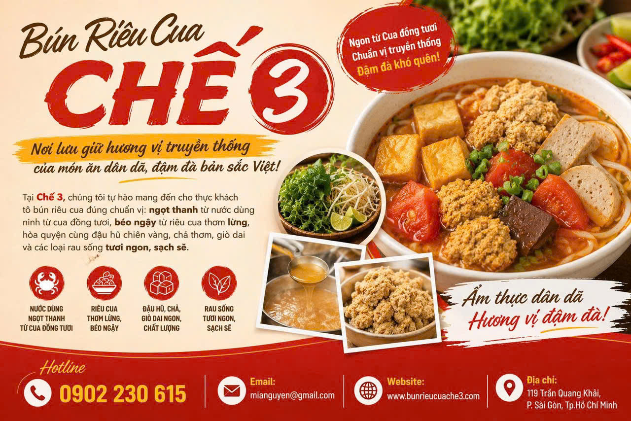bún riêu cua ngon tại TP.HCM